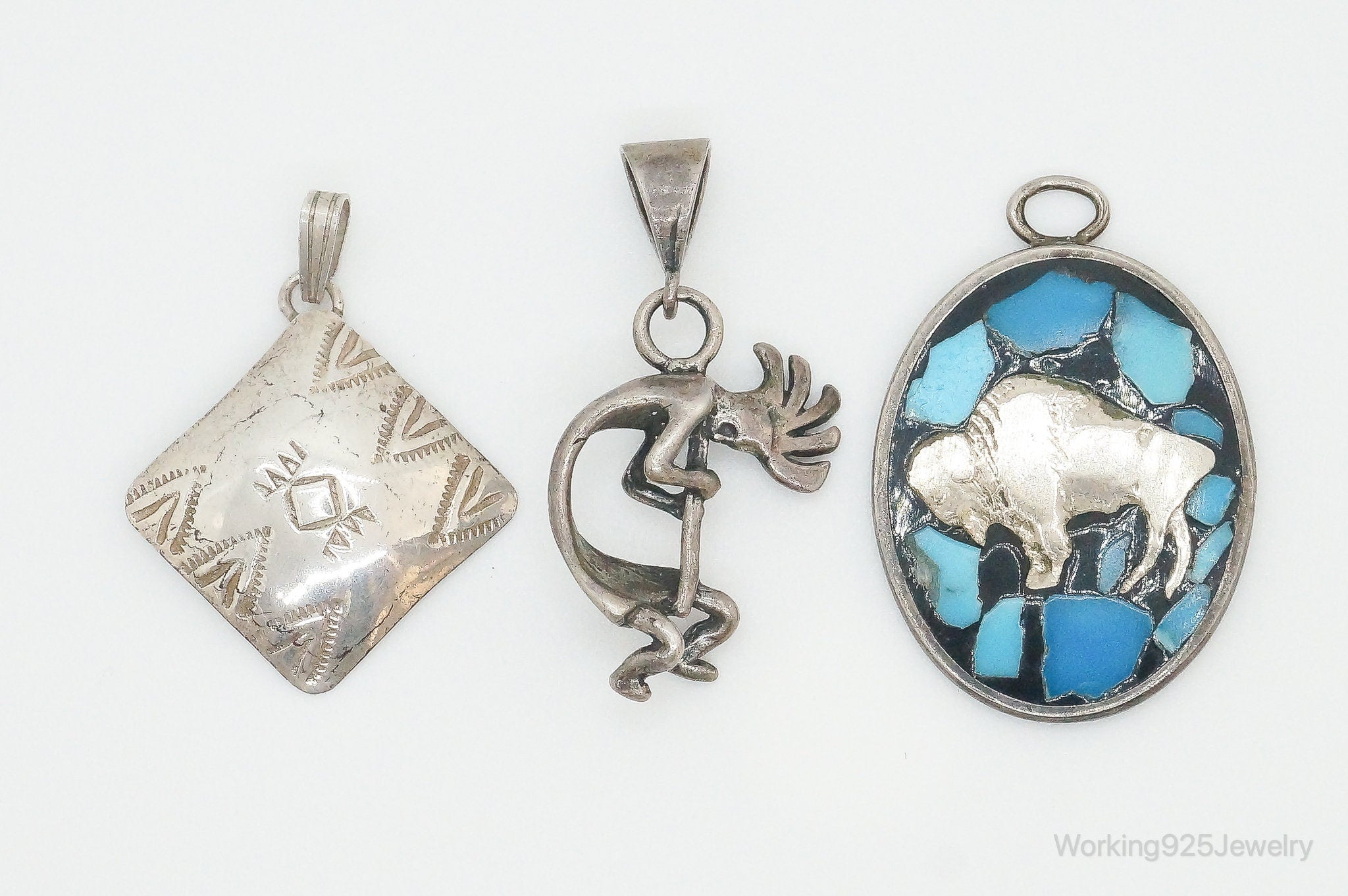 Vintage Native American Turquoise Sterling Silver Pendants | Jewelry > Necklaces > Pendants | Wiccan Center