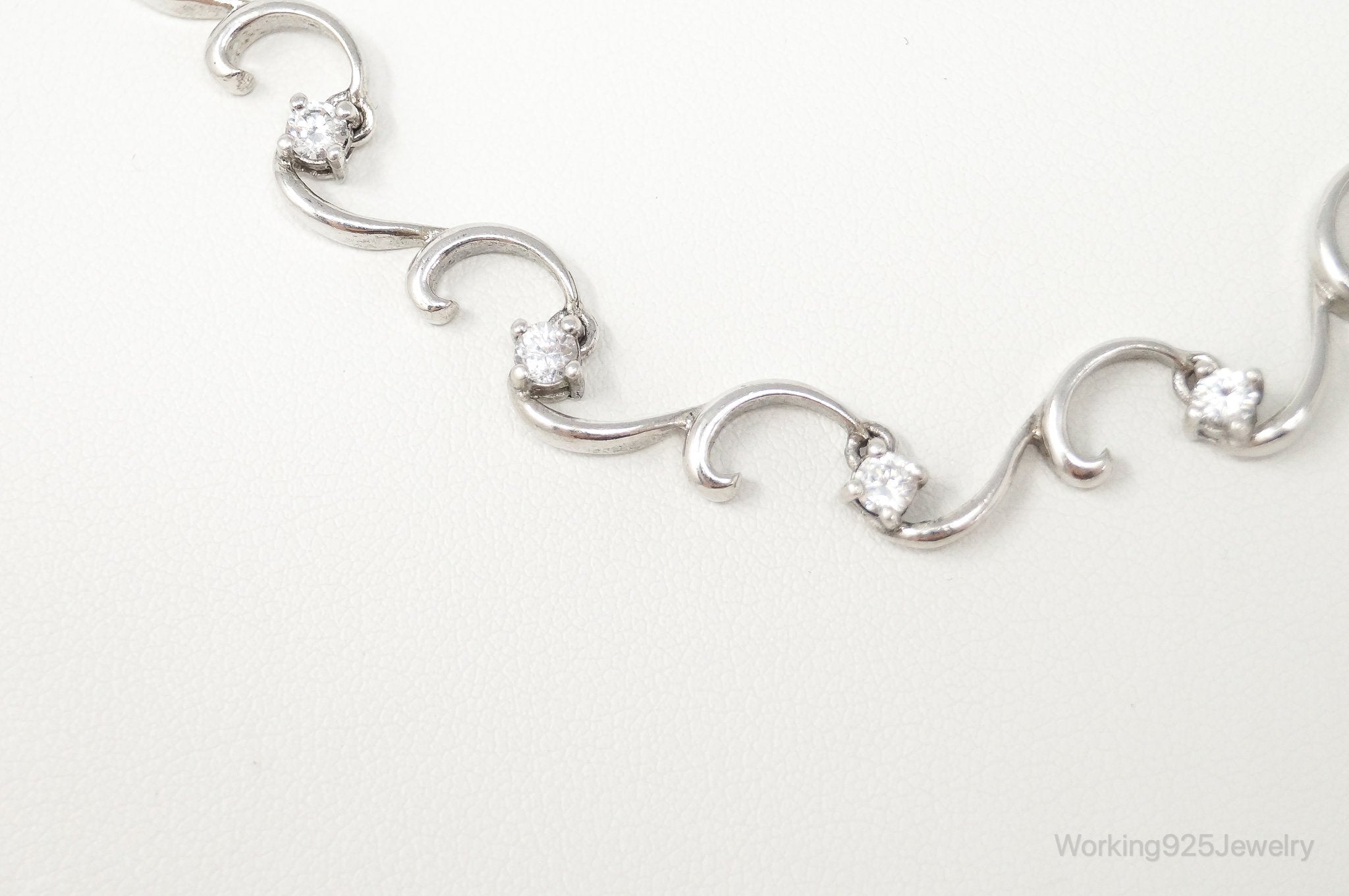 Art Deco Cubic Zirconia Sterling Silver Necklace | Jewelry > Necklaces > Pendants | Wiccan Center