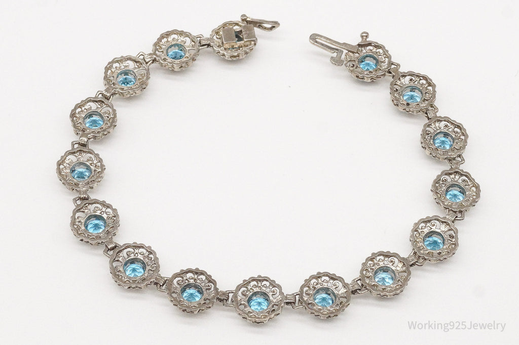 Vintage Blue Topaz Sterling Silver Bracelet | Jewelry > Bracelets | Wiccan Center