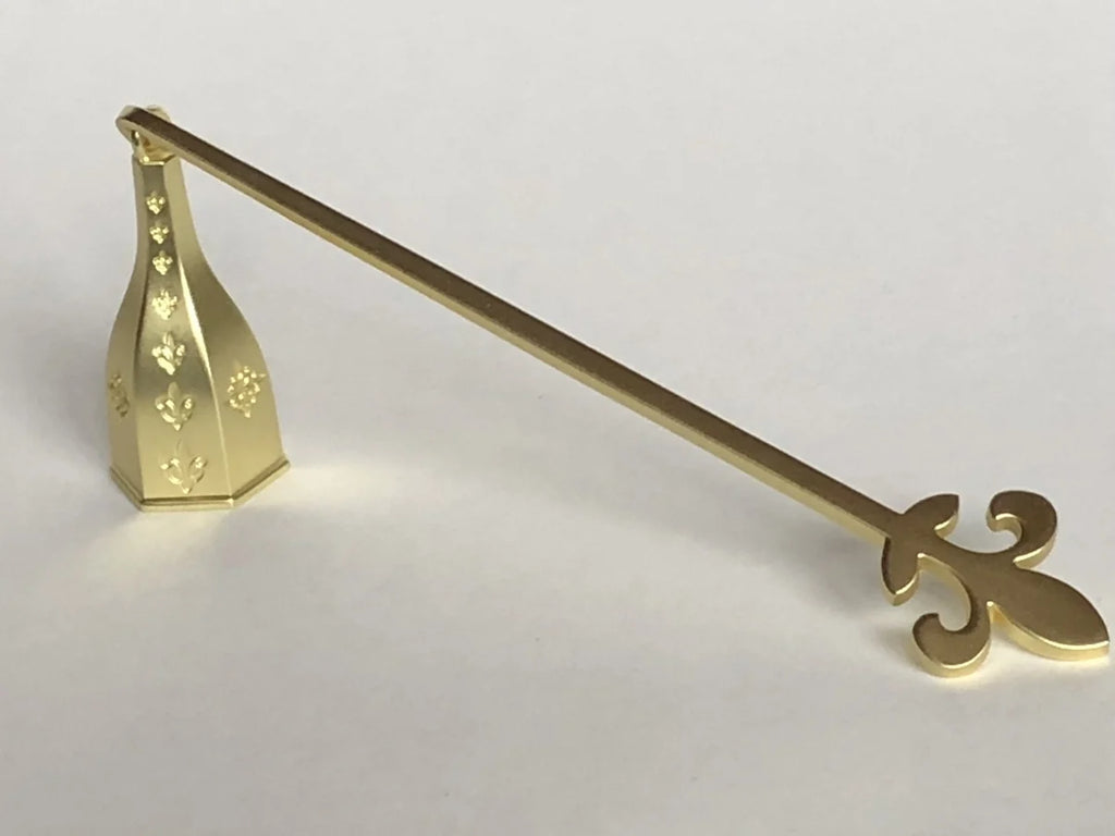 Fleur De Lis Snuffer with Matte Gold Finish | Candle Accessory | Wiccan Center
