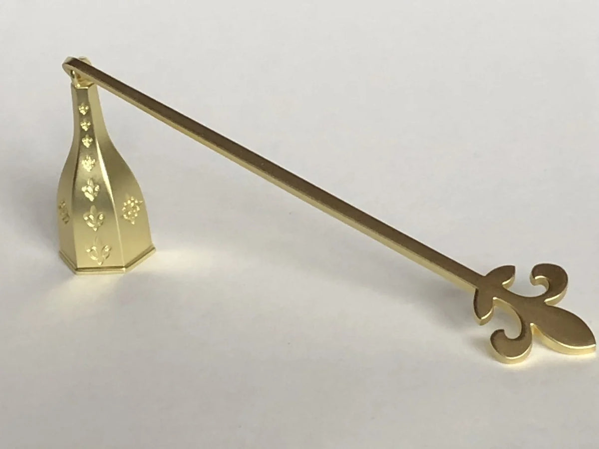 Fleur De Lis Snuffer with Matte Gold Finish | Candle Accessory | Wiccan Center