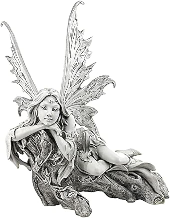 Design Toscano Pause to Ponder Fairy Garden Statue | Outdoor Statues | Wiccan Center