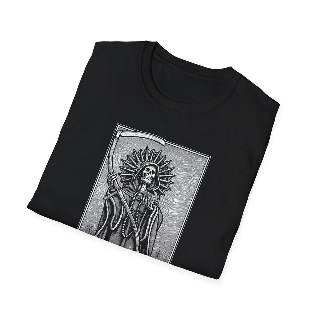 Santa Muerte Unisex T-Shirt, Gothic Grim Reaper Tee | Dellamorte Alternative Shirt, Halloween Gift, Day of the Dead Tee, Graphic Death Saint