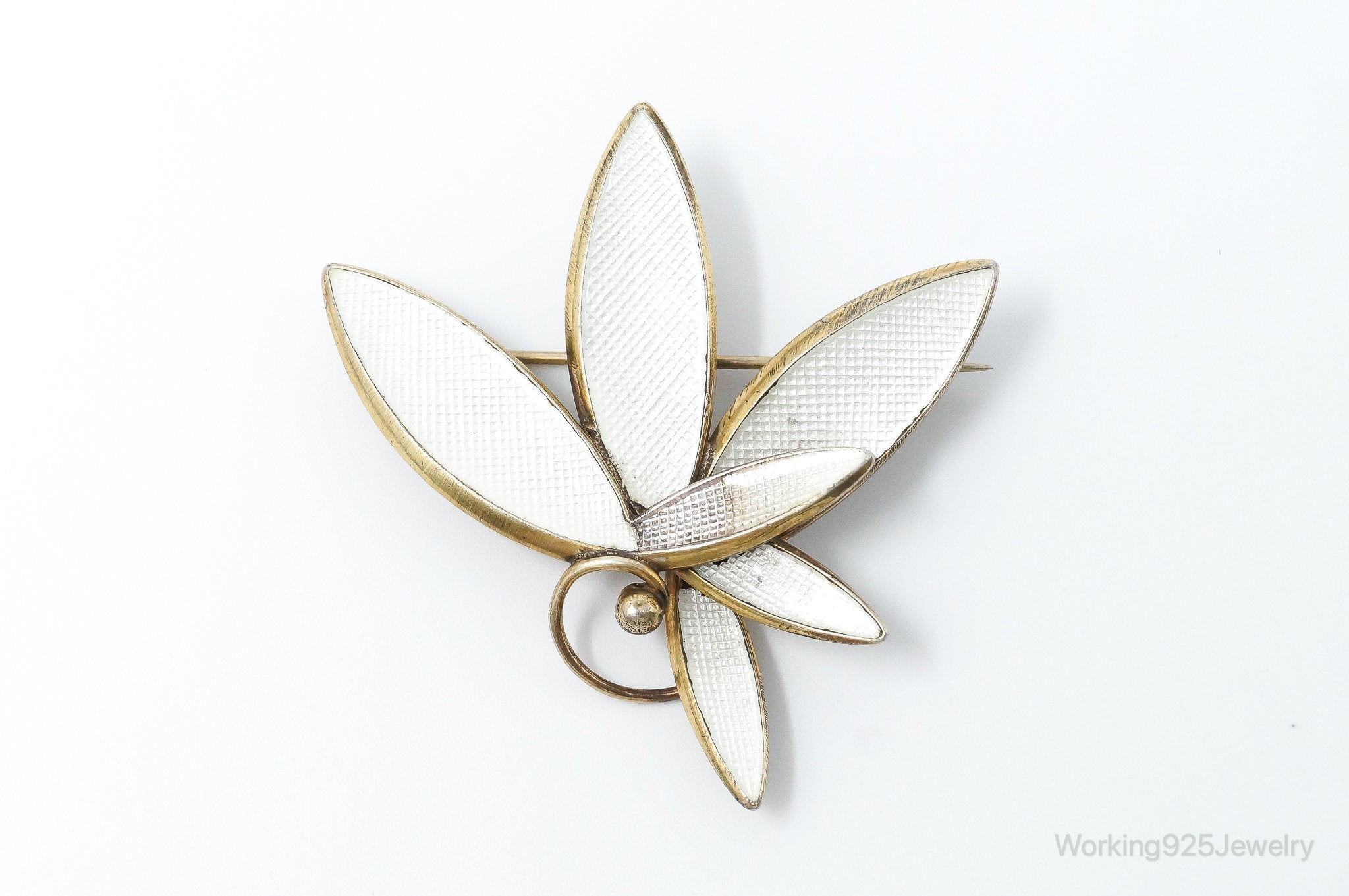VTG Norway Albert Scharning Enamel Gold Wash Sterling Silver Pin Brooch | Jewelry > Brooches, Pins & Clips | Wiccan Center