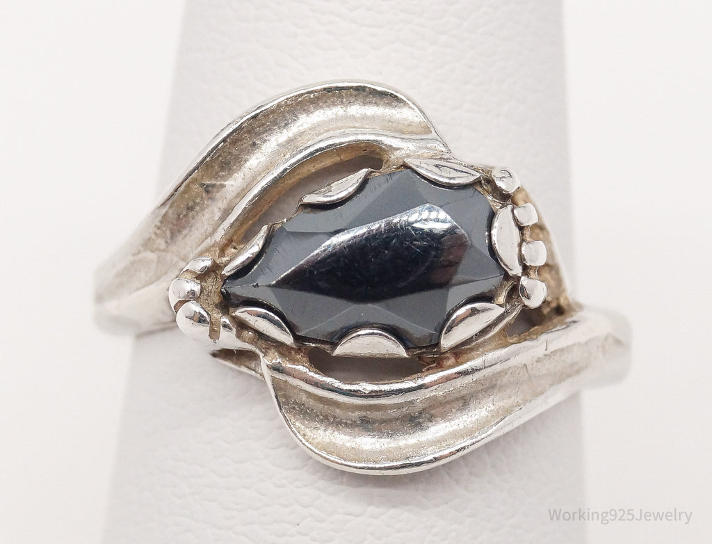 Vintage Mid Century Hematite Sterling Silver Ring - Size 6 | Jewelry > Rings | Wiccan Center