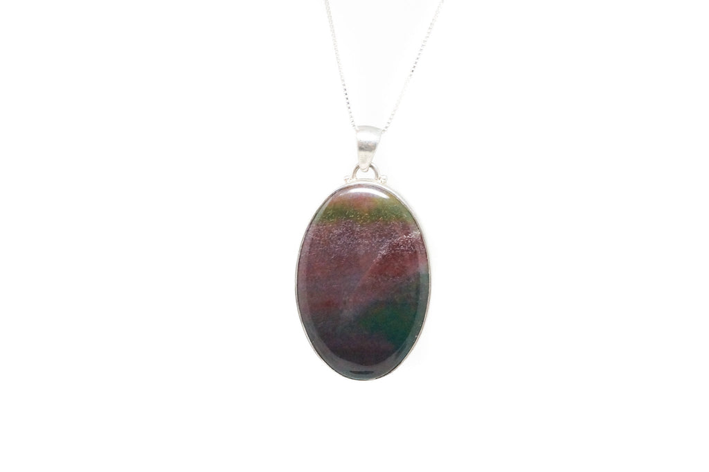 Large Vintage Fluorite Southwest Sterling Silver Necklace Pendant | Jewelry > Necklaces > Pendants | Wiccan Center