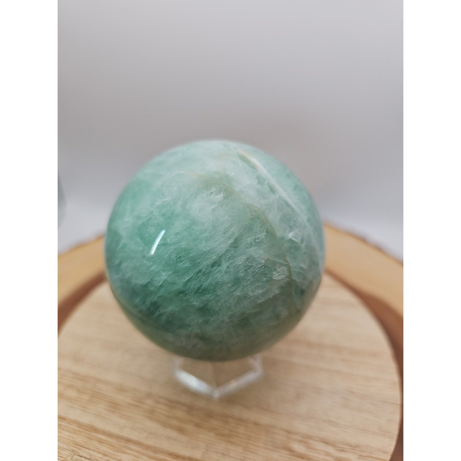 1.43lb Natural Rainbow Fluorite Quartz Crystal Sphere Ball Polished | Crystal Spheres & Eggs | Wiccan Center