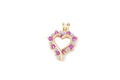 Vintage Ruby Heart Cubic Zirconia Gold Vermeil Sterling Silver Necklace Pendant | Jewelry > Necklaces > Pendants | Wiccan Center