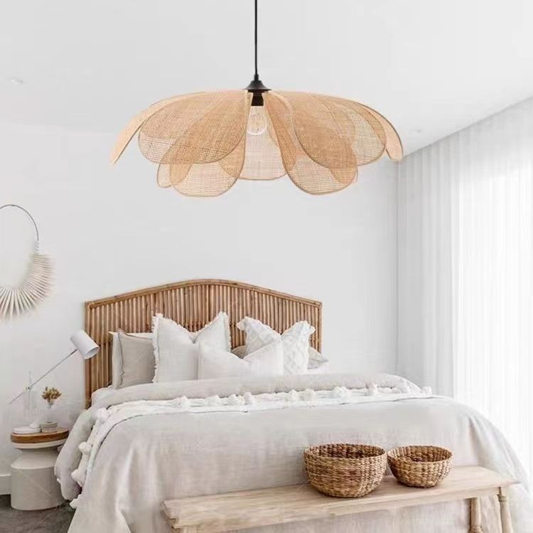 Creative Handmade Bamboo and Rattan Japanese Petal Lamp