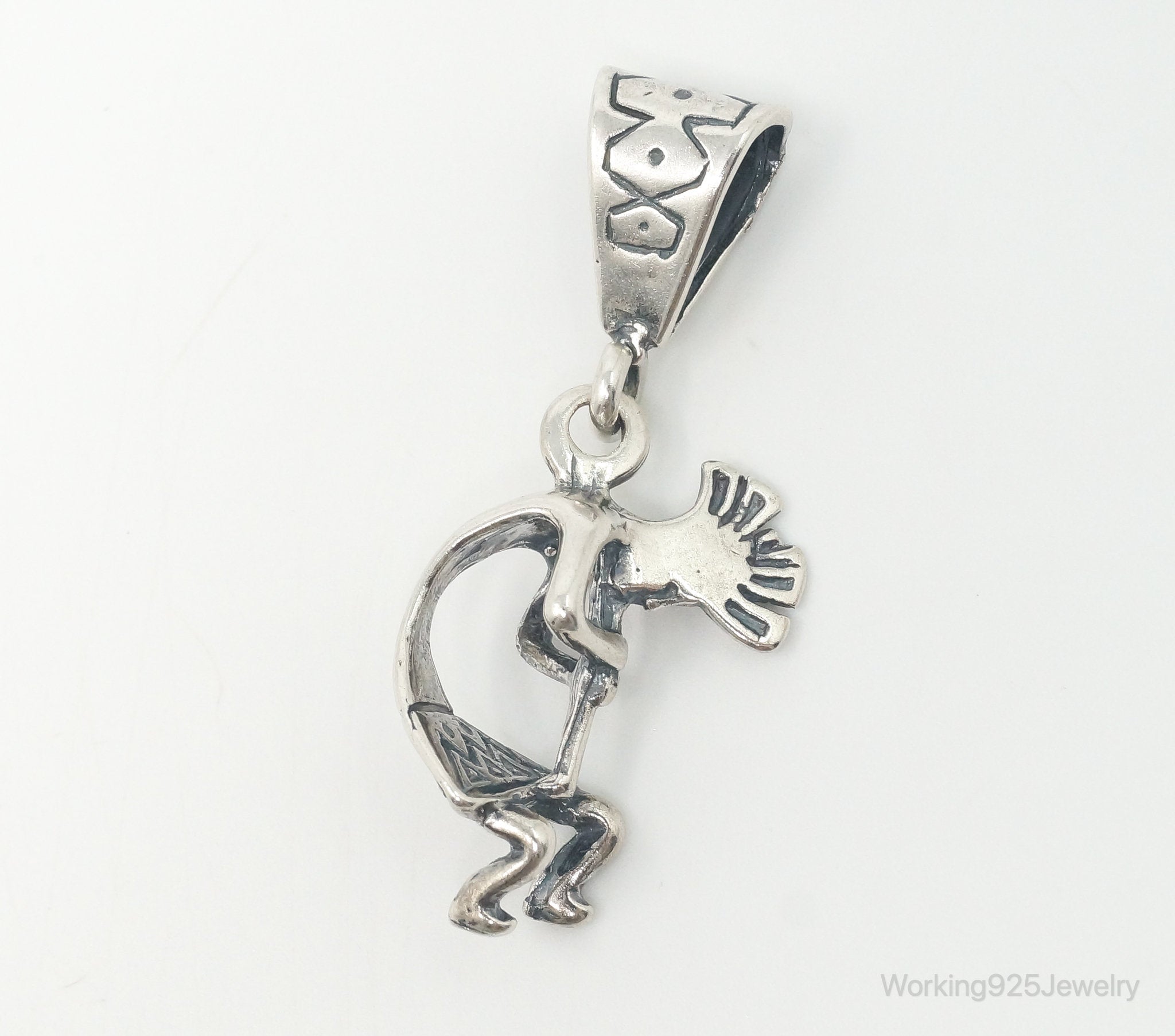 Vintage Native American Dancing Kokopelli Sterling Silver Pendant | Jewelry > Necklaces > Pendants | Wiccan Center