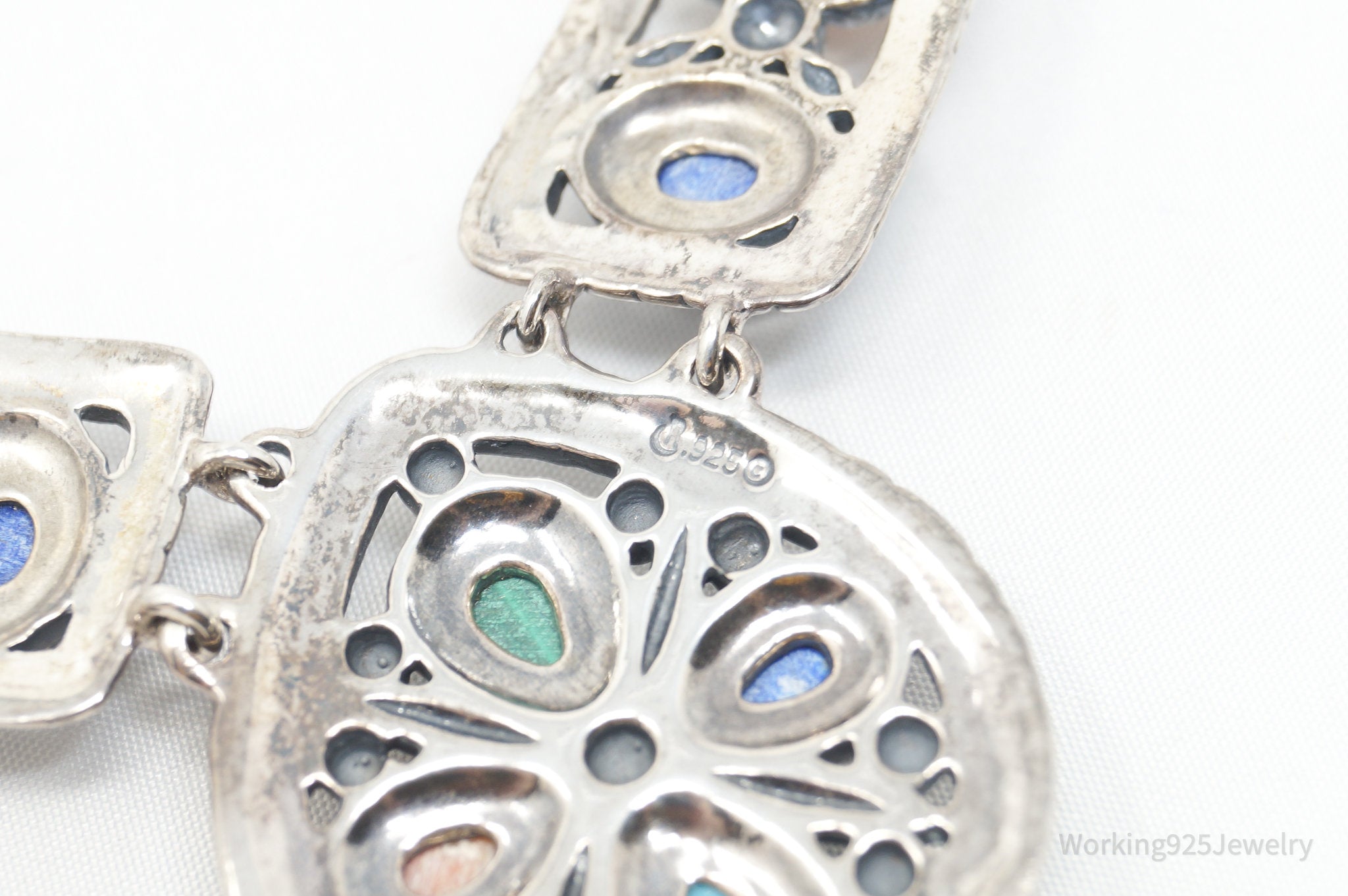 Vintage Carolyn Pollack Relios Multi Gem Western Sterling Silver Necklace | Jewelry > Necklaces > Pendants | Wiccan Center