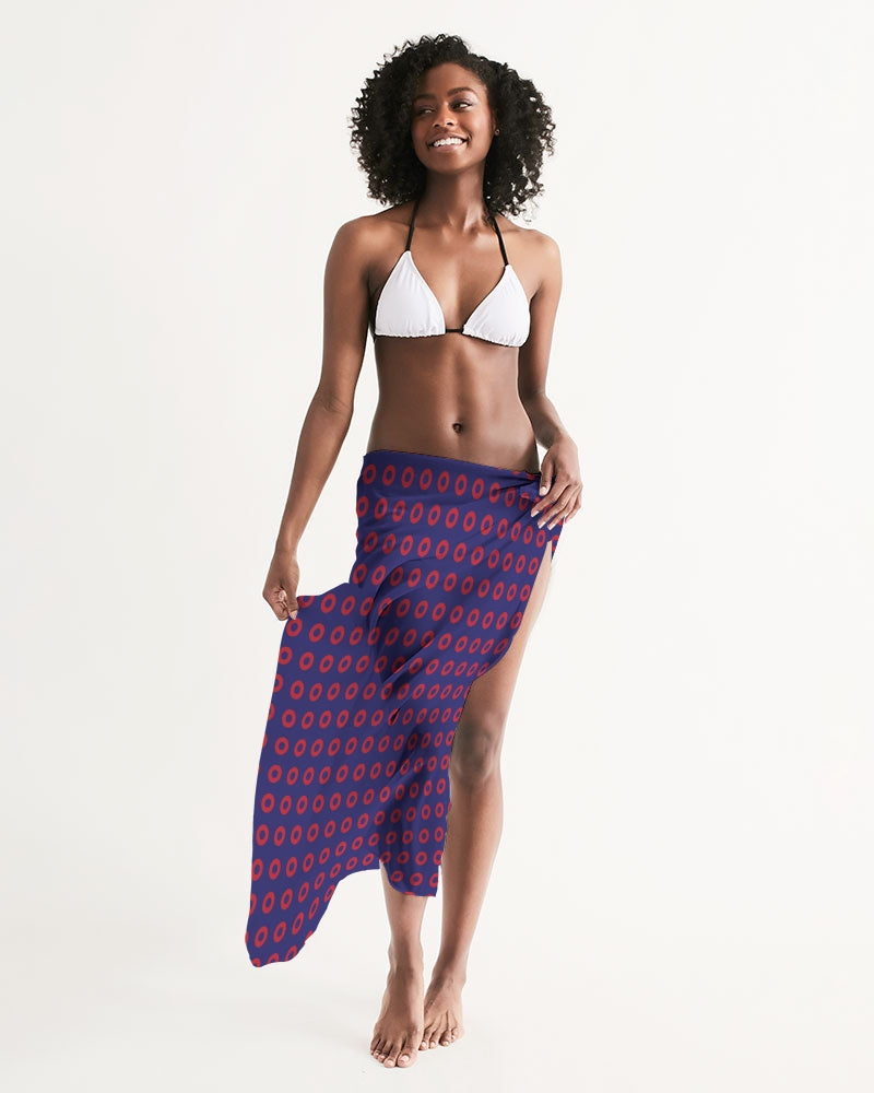 Phish Band Fishman Donuts Chiffon Beach Cover Up | Sarong | Pareo | Swimwear | Wiccan Center