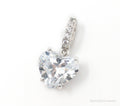 Vintage Heart Cubic Zirconia Sterling Silver Necklace Pendant | Jewelry > Necklaces > Pendants | Wiccan Center