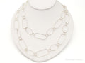 Vintage Designer Silpada Oval Link Textured Sterling Silver Necklace - 38" | Jewelry > Necklaces > Pendants | Wiccan Center