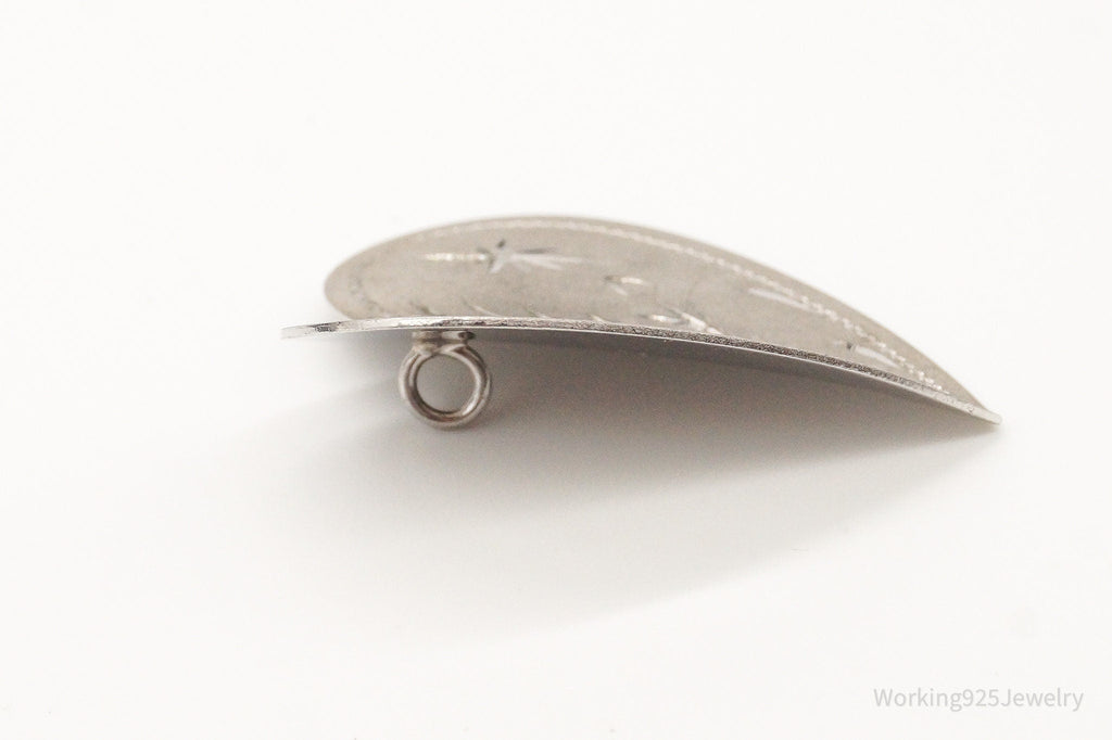 Large Antique Sterling Silver Heart Pendant | Jewelry > Necklaces > Pendants | Wiccan Center