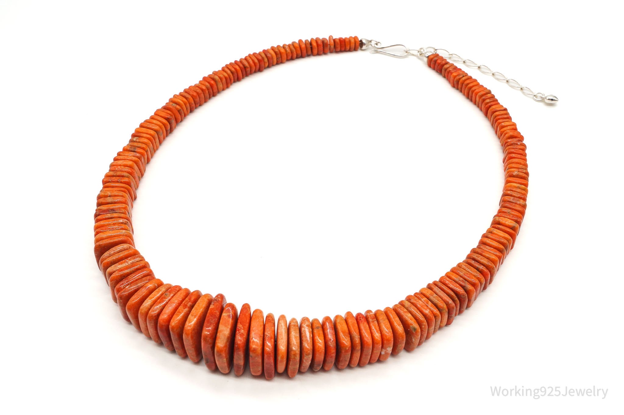 Vintage Desert Rose Trading Orange Sponge Coral Sterling Silver Necklace | Jewelry > Necklaces | Wiccan Center