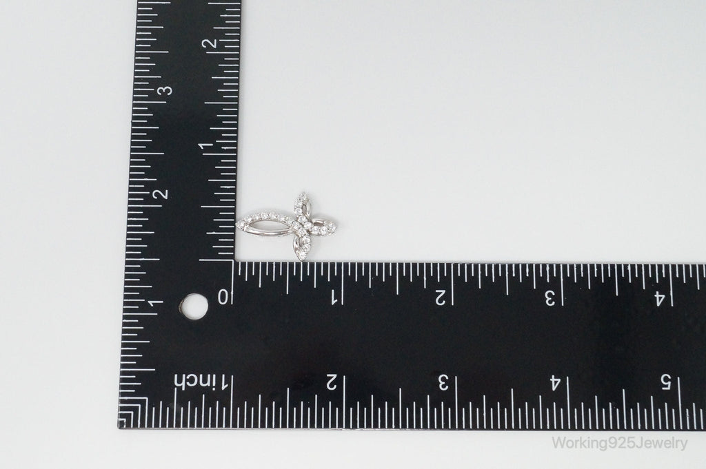 Vintage Cubic Zirconia Cross Sterling Silver Necklace Pendant | Jewelry > Necklaces > Pendants | Wiccan Center