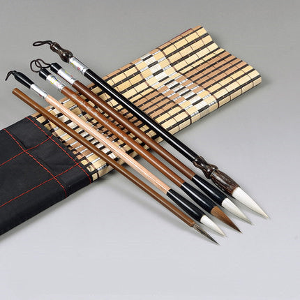 5 Piece Bamboo Chinese Traditional Calligraphy Brush Set | Calligraphy Brushes | Wiccan Center