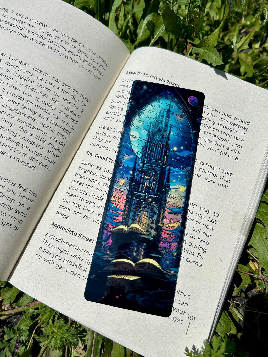 Cathedral Celestial Castle Bookmark - Fantasy Page Marker, Mystical Sky Castle Gift, Unique Book Lover Accessory, Gothic Fairytale Art | | Wiccan Center
