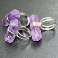 Amethyst Crystal Point Adjustable Ring (Silver Plated) Costume Jewelry Supply | Jewelry > Bracelets > Cuff Bracelets | Wiccan Center