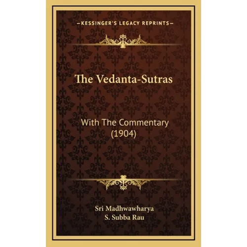 The Vedanta-Sutras: With The Commentary (1904) - Hardcover | Books | Wiccan Center