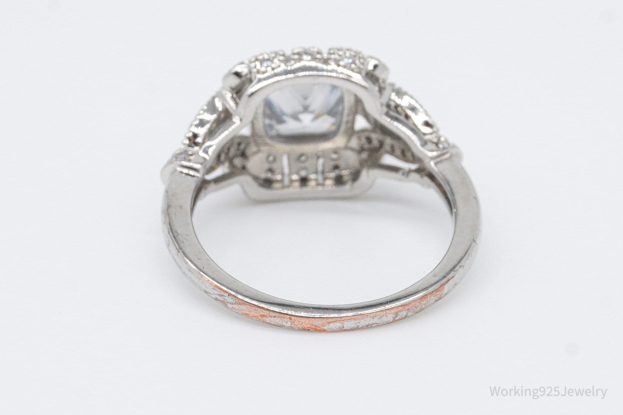 Vintage White Topaz Sterling Silver Plated Ring - Size 9 | Jewelry > Rings | Wiccan Center