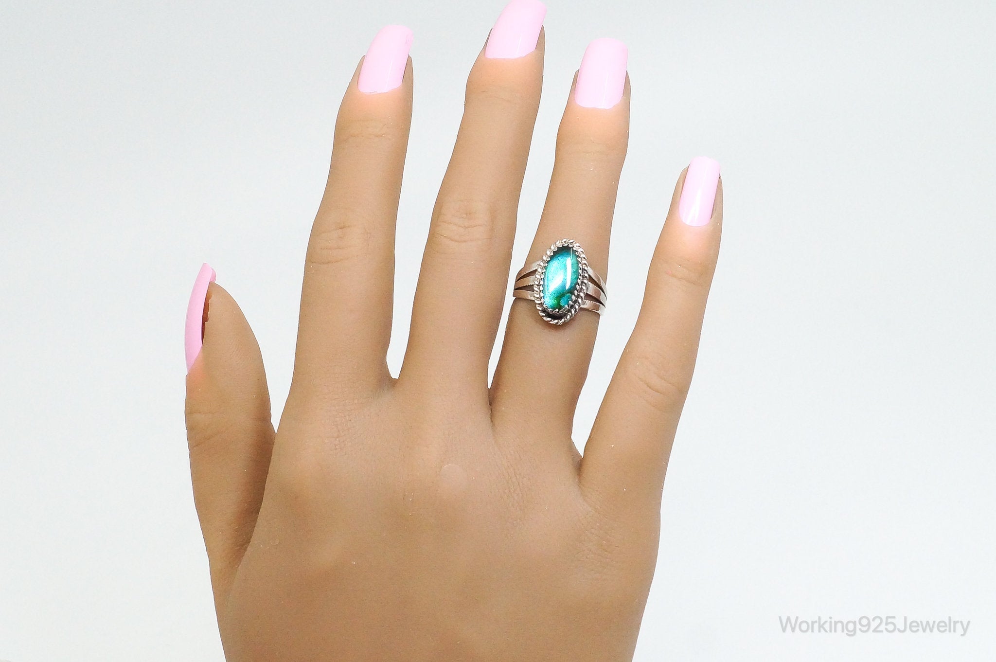 Vintage Native American Paua Abalone Shell Sterling Silver Ring - SZ 6.25 | Jewelry > Rings | Wiccan Center
