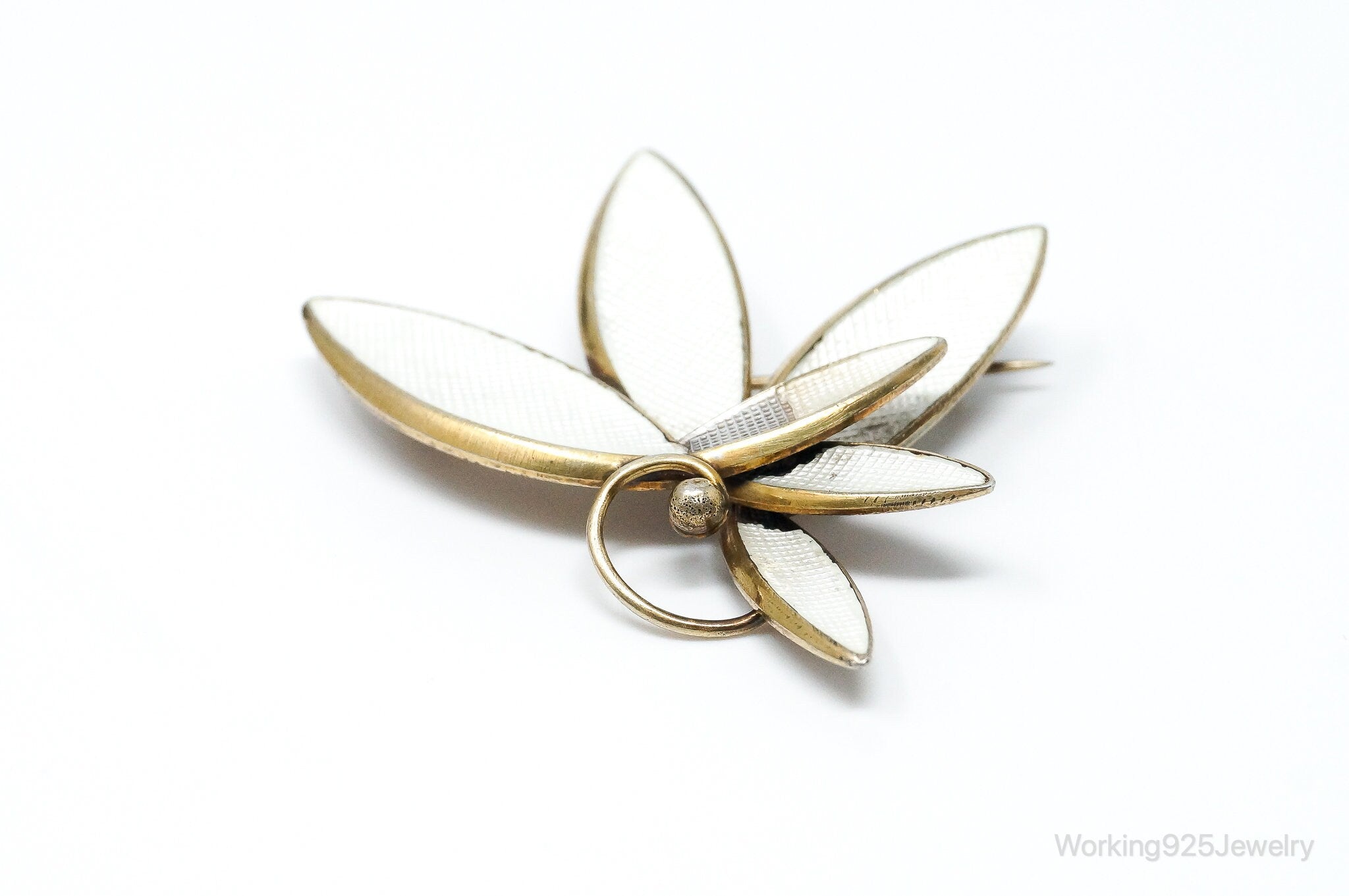 VTG Norway Albert Scharning Enamel Gold Wash Sterling Silver Pin Brooch | Jewelry > Brooches, Pins & Clips | Wiccan Center