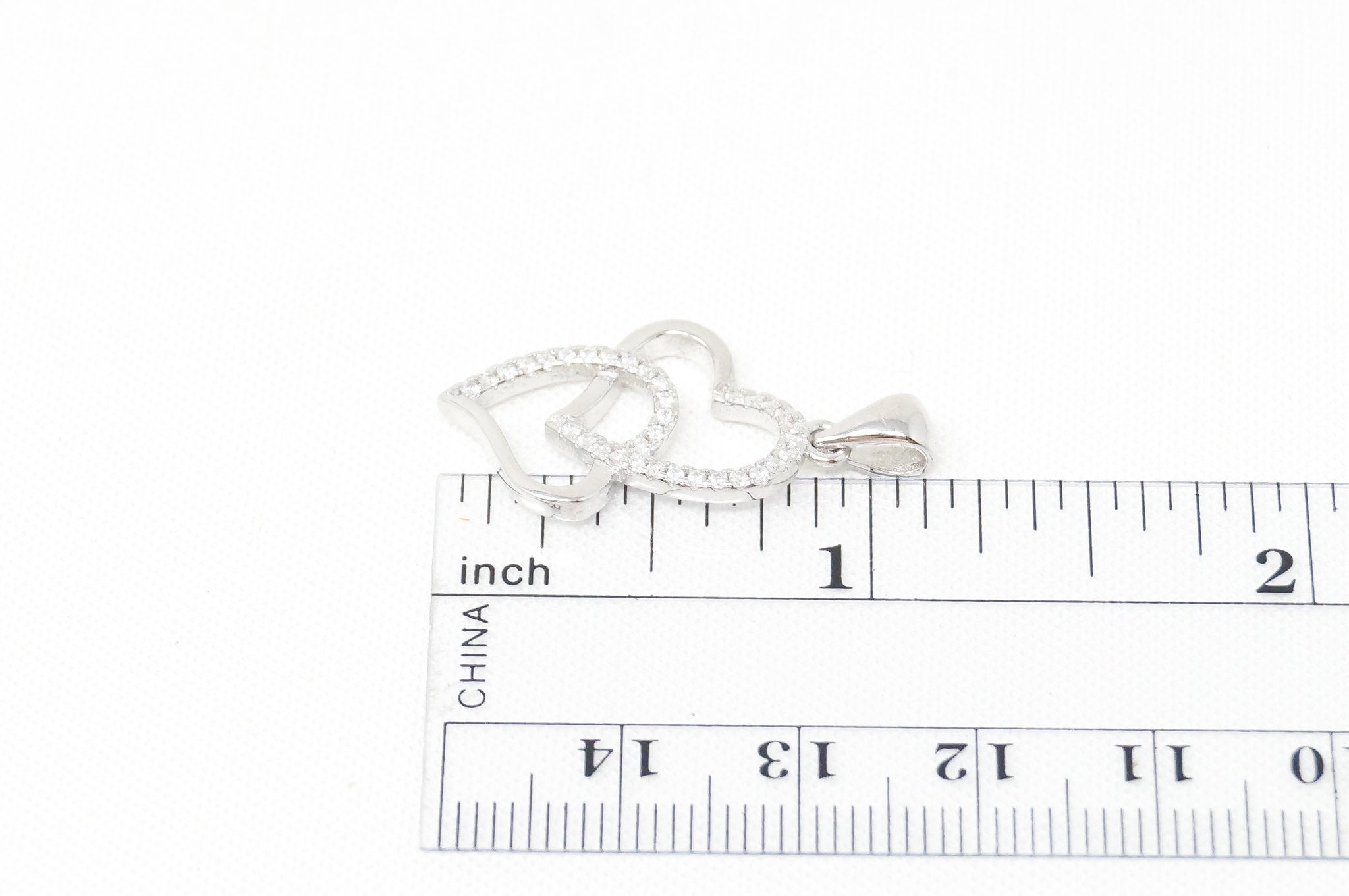 Vintage Open Hearts Forever Link Collection CZ Sterling Silver Necklace Pendant | Jewelry > Necklaces > Pendants | Wiccan Center