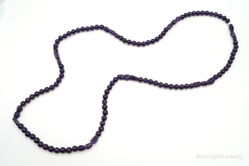 Vintage Desert Rose Trading Amethyst Bead Sterling Silver Necklace 40" | Jewelry > Necklaces > Pendants | Wiccan Center