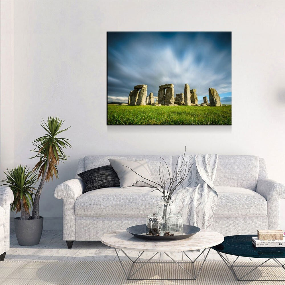 Stonehenge Canvas Wall Art, Prehistoric Monument Decor, Wiltshire England, Stanheng, Henge-cliff | Wall Art | Wiccan Center