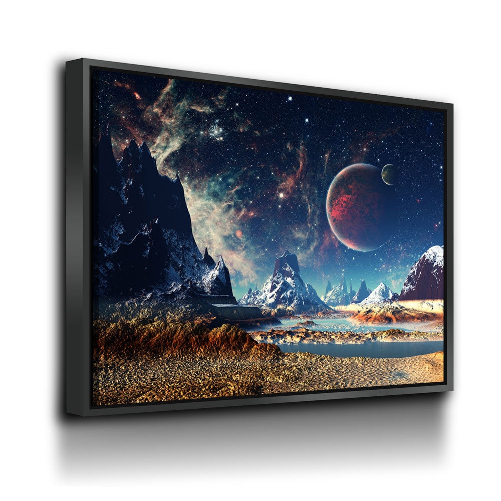 Alien Planet Canvas Wall Art, Mars, UFO Decor, Alien Decor, Extraterrestrial Art, Outer Space, ET, Sci-fi, Scifi, Sci fi, Aliens | Wall Art | Wiccan Center
