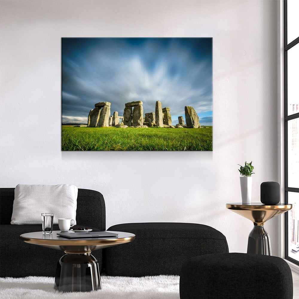 Stonehenge Canvas Wall Art, Prehistoric Monument Decor, Wiltshire England, Stanheng, Henge-cliff | Wall Art | Wiccan Center