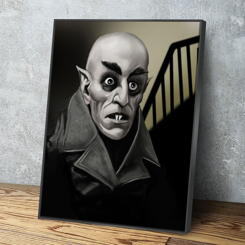 Dracula, Nosferatu Count Orlok, Vampire Canvas Wall Art, Nosferatu Print, Movie Home Decor, Bram Stoker, NOS4A2 | Wall Art | Wiccan Center