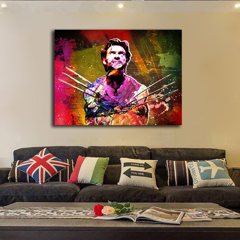 Wolverine Abstract Canvas Wall Art, Abstract Wolverine, Wolverine Decor | Wall Art | Wiccan Center