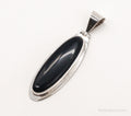 Large Vintage Mexico CII Black Onyx Sterling Silver Pendant | Jewelry > Necklaces > Pendants | Wiccan Center