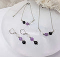 SACRED SPACE -Clear Quartz, Amethyst, Black Onyx Jewelry Set | Jewelry Set | Wiccan Center