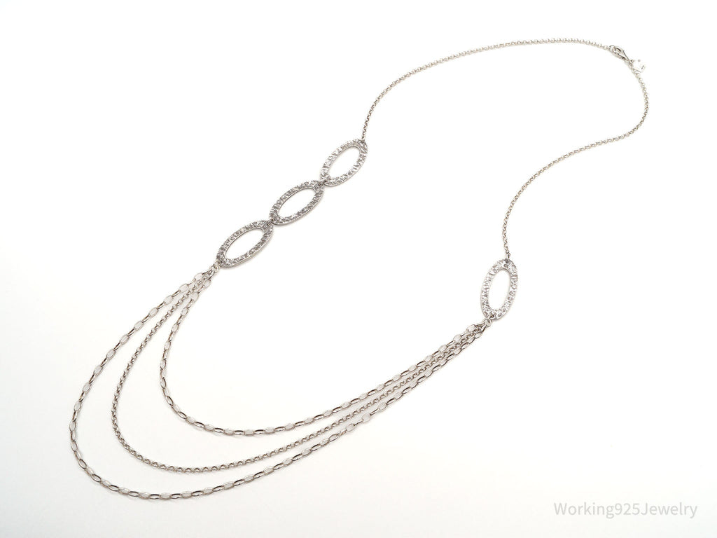 Retired Designer Silpada Cascading Ovals Sterling Silver Necklace - 32" | Jewelry > Necklaces > Pendants | Wiccan Center