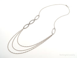 Retired Designer Silpada Cascading Ovals Sterling Silver Necklace - 32" | Jewelry > Necklaces > Pendants | Wiccan Center