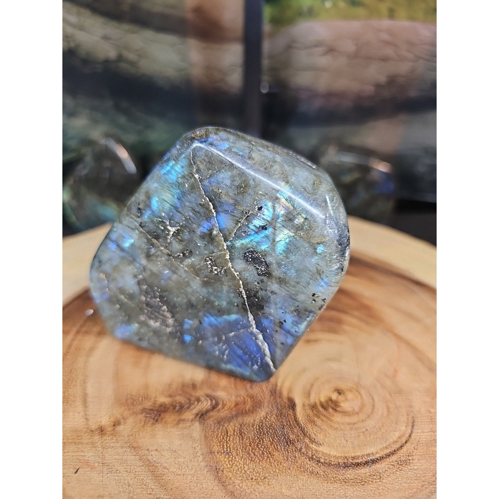 1.29lb Natural Rainbow Labradorite Crystal Gem Spectrolite Stone | Mineral Specimens | Wiccan Center