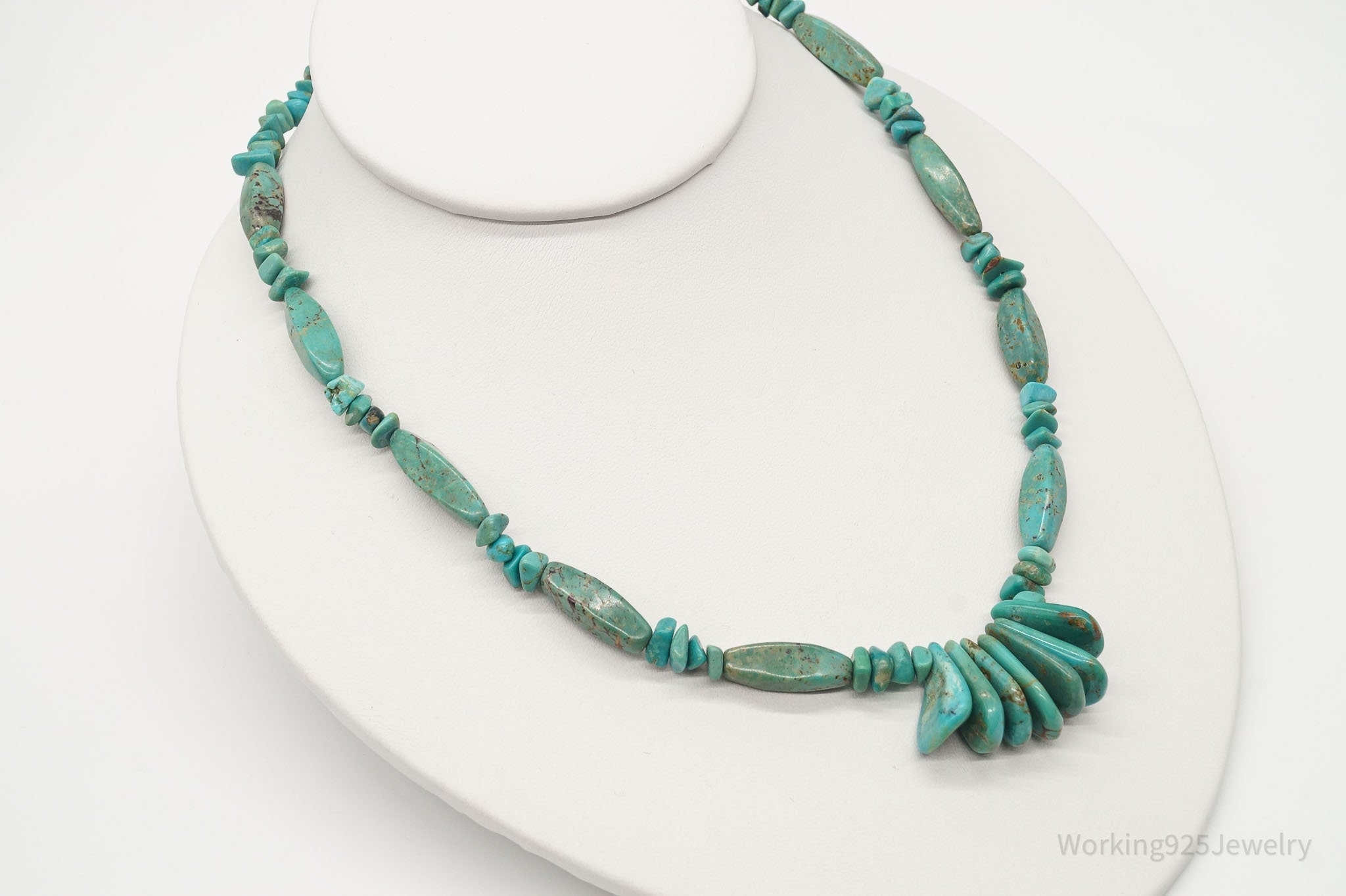 Vintage Native American Turquoise Bead Necklace 18" | Jewelry > Necklaces | Wiccan Center