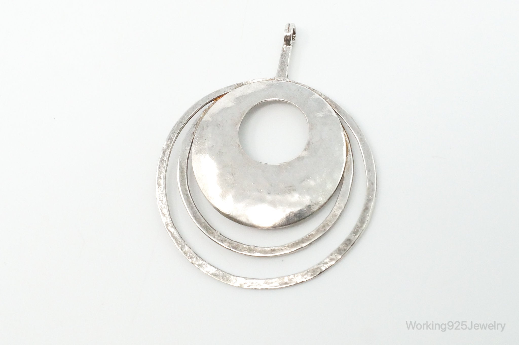 Retired Silpada Hammered Rings Sterling Silver Necklace Pendant | Jewelry > Necklaces > Pendants | Wiccan Center