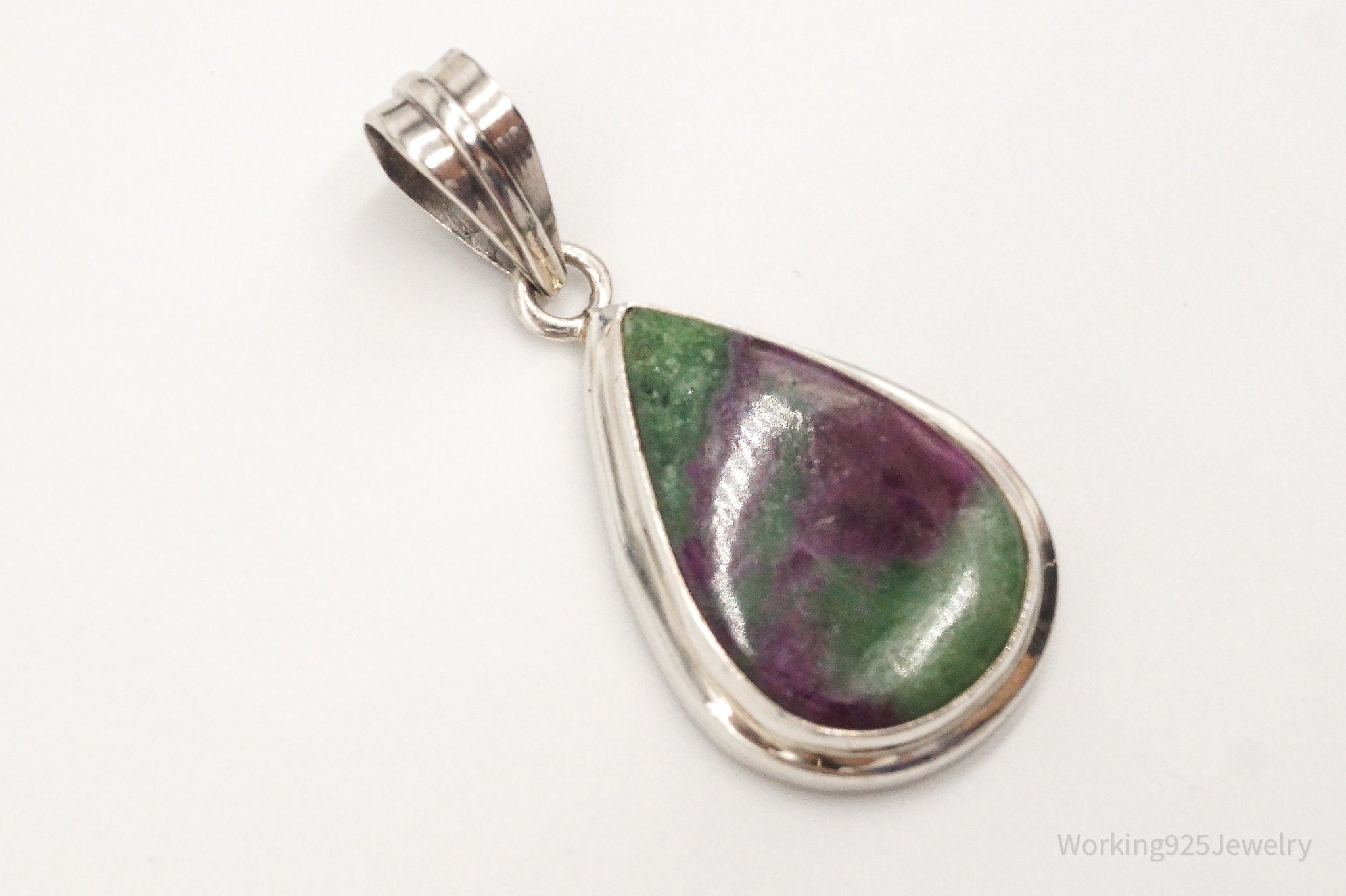 Vintage Large Anyolite Ruby-Zoisite Sterling Silver Pendant | Jewelry > Necklaces > Pendants | Wiccan Center