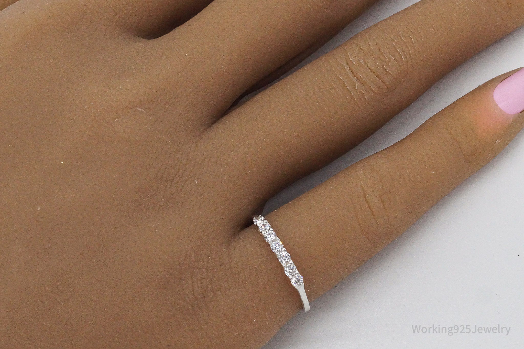 Vintage STE BEE Cubic Zirconia Sterling Silver Ring - Size 6 | Jewelry > Rings | Wiccan Center