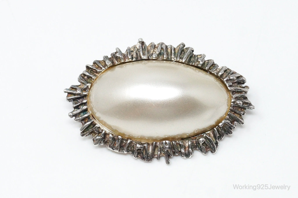 Rare Vintage Astrid Holthe Pearl Sterling Silver Brooch Pin | Jewelry > Brooches, Pins & Clips | Wiccan Center
