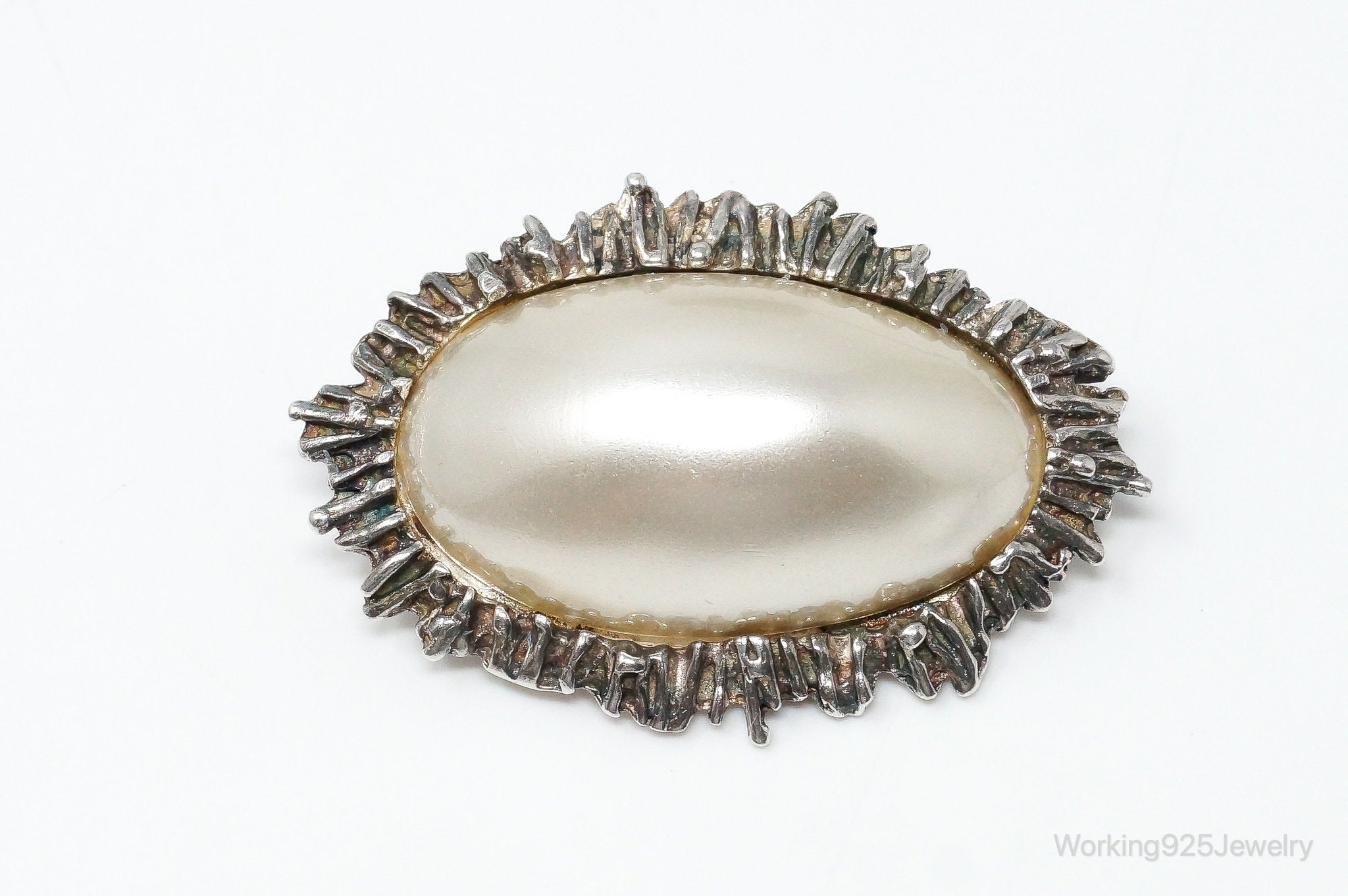 Rare Vintage Astrid Holthe Pearl Sterling Silver Brooch Pin | Jewelry > Brooches, Pins & Clips | Wiccan Center
