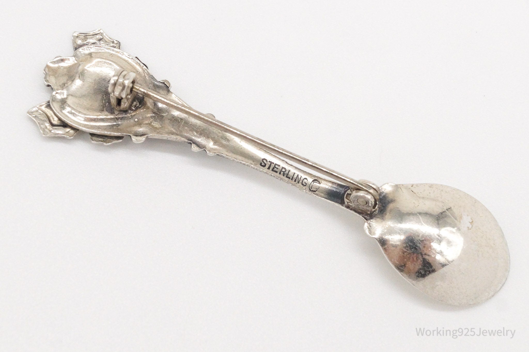 Antique Butterfly Sterling Silver Spoon Brooch Pin | Jewelry > Brooches, Pins & Clips | Wiccan Center
