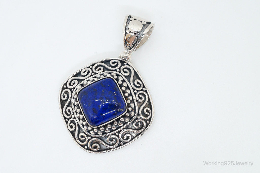 Large Designer BA Suarti Lapis Lazuli Sterling Silver Necklace Pendant | Jewelry > Necklaces > Pendants | Wiccan Center