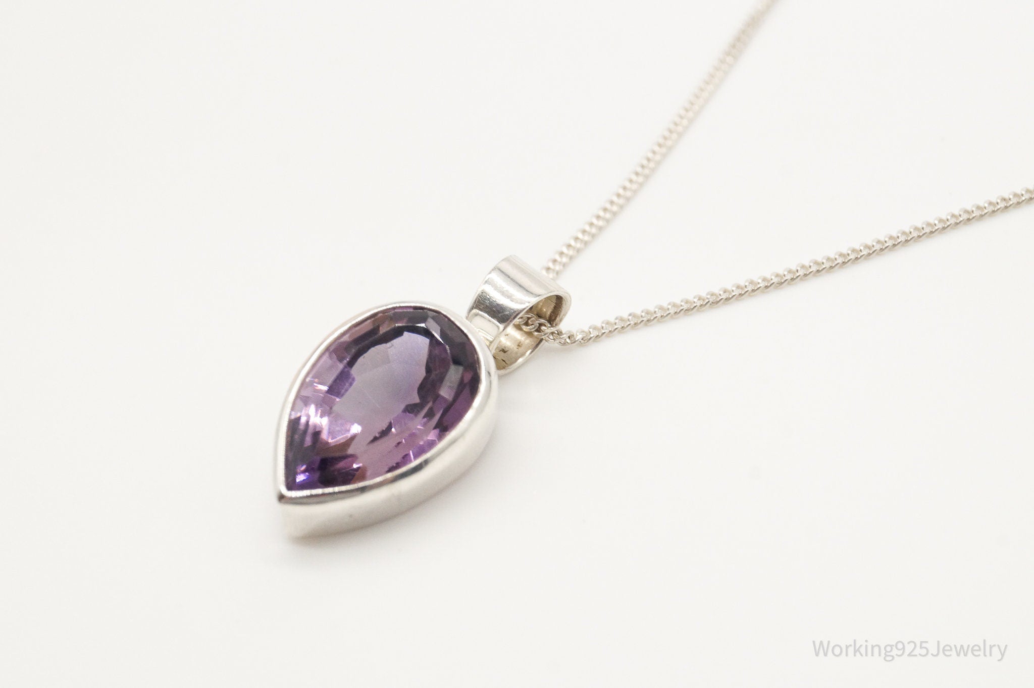 Vintage Amethyst Sterling Silver Chain Necklace | Jewelry > Necklaces > Pendants | Wiccan Center