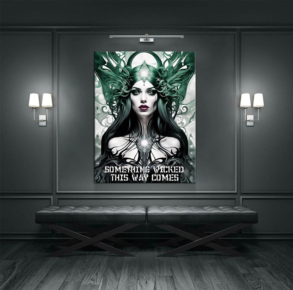 Something Wicked This Way Comes Canvas Wall Art, Dark Fantasy Art, Fantasy Decor, Witch Decor | Wall Art | Wiccan Center